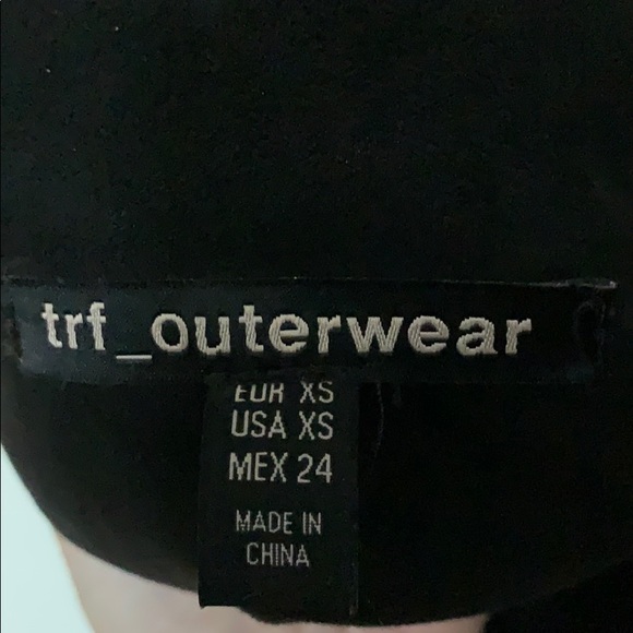 Pre Owned Zara Black Coat 2 side Suede & Furry XS - Picture 6 of 7